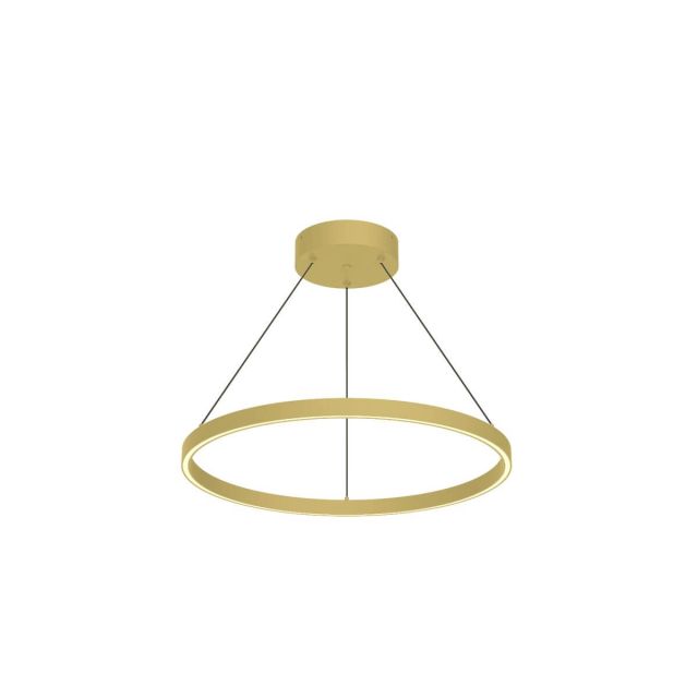 Kuzco Lighting PD87124-BG Cerchio 24 inch LED Pendant in Brushed Gold with Frosted Silicone Diffuser