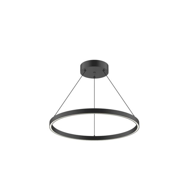 Kuzco Lighting PD87124-BK Cerchio 24 inch LED Pendant in Black with Frosted Silicone Diffuser