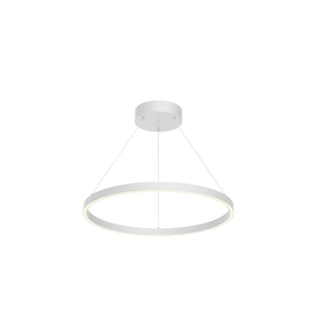 Kuzco Lighting PD87124-WH Cerchio 24 inch LED Pendant in White with Frosted Silicone Diffuser