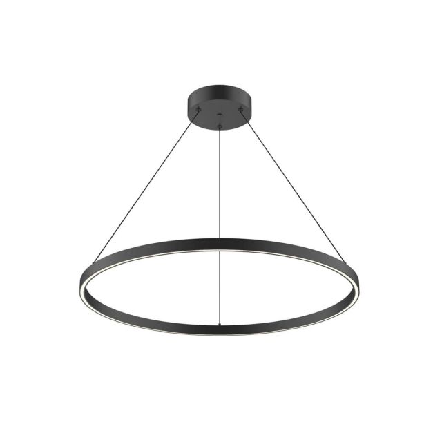 Kuzco Lighting PD87132-BK Cerchio 32 inch LED Pendant in Black with Frosted Silicone Diffuser