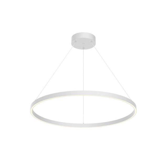 Kuzco Lighting PD87132-WH Cerchio 32 inch LED Pendant in White with Frosted Silicone Diffuser