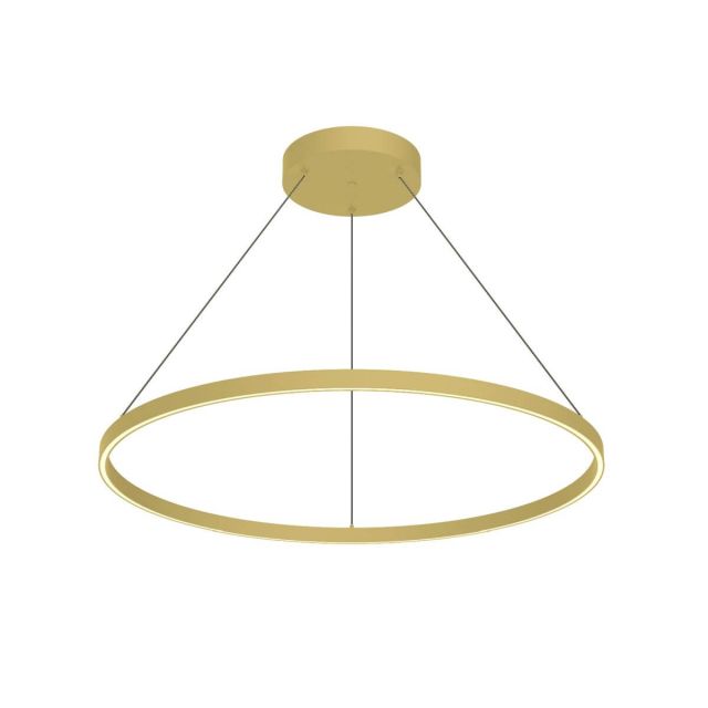 Kuzco Lighting PD87136-BG Cerchio 35 inch LED Pendant in Brushed Gold with Frosted Silicone Diffuser