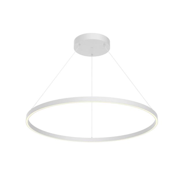Kuzco Lighting PD87136-WH Cerchio 35 inch LED Pendant in White with Frosted Silicone Diffuser