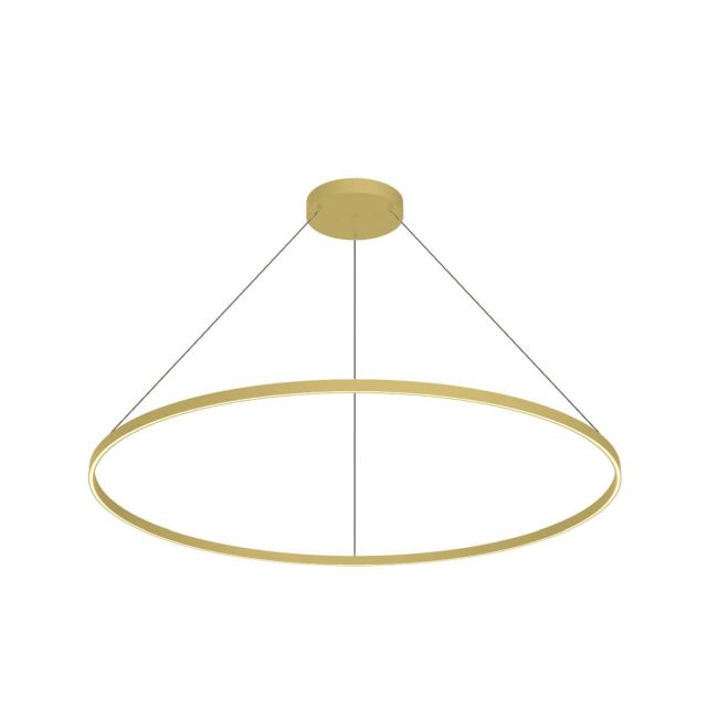 Kuzco Lighting PD87160-BG Cerchio 59 inch LED Pendant in Brushed Gold with Frosted Silicone Diffuser