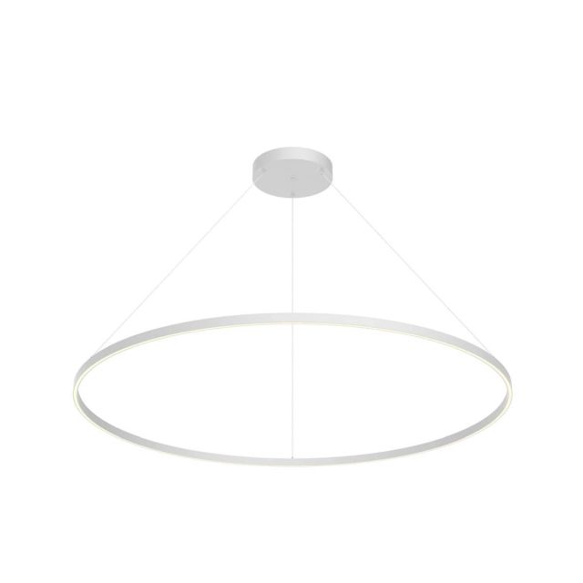 Kuzco Lighting PD87160-WH Cerchio 59 inch LED Pendant in White with Frosted Silicone Diffuser
