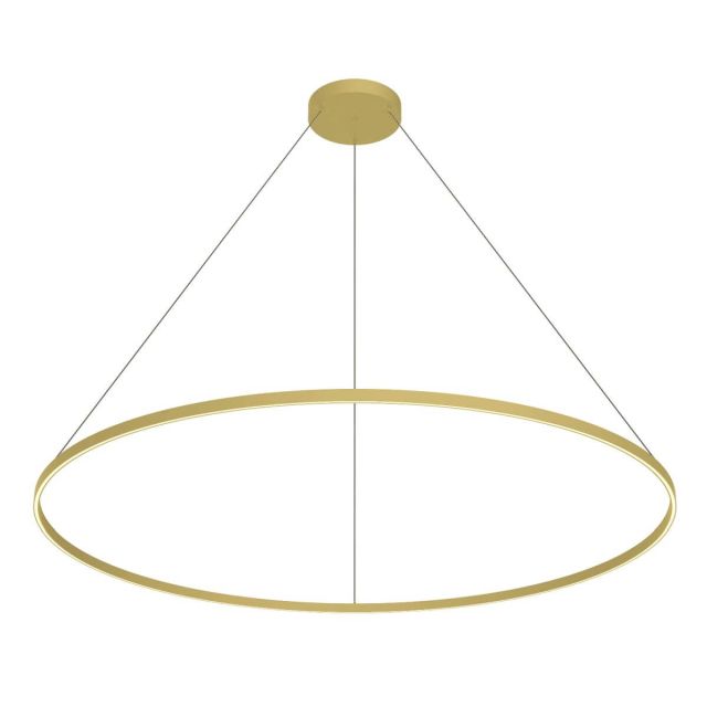 Kuzco Lighting PD87172-BG Cerchio 71 inch LED Pendant in Brushed Gold with Frosted Silicone Diffuser
