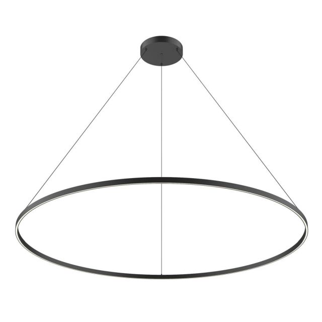 Kuzco Lighting PD87172-BK Cerchio 71 inch LED Pendant in Black with Frosted Silicone Diffuser