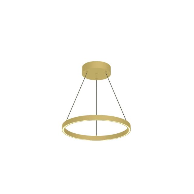 Kuzco Lighting PD87718-BG Cerchio 18 inch LED Pendant in Brushed Gold with Frosted Silicone Diffuser