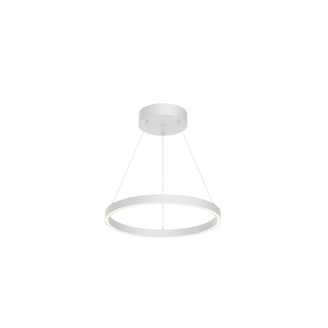 Kuzco Lighting PD87718-WH Cerchio 18 inch LED Pendant in White with Frosted Silicone Diffuser