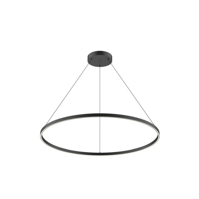 Kuzco Lighting PD87748-BK Cerchio 47 inch LED Pendant in Black with Frosted Silicone Diffuser
