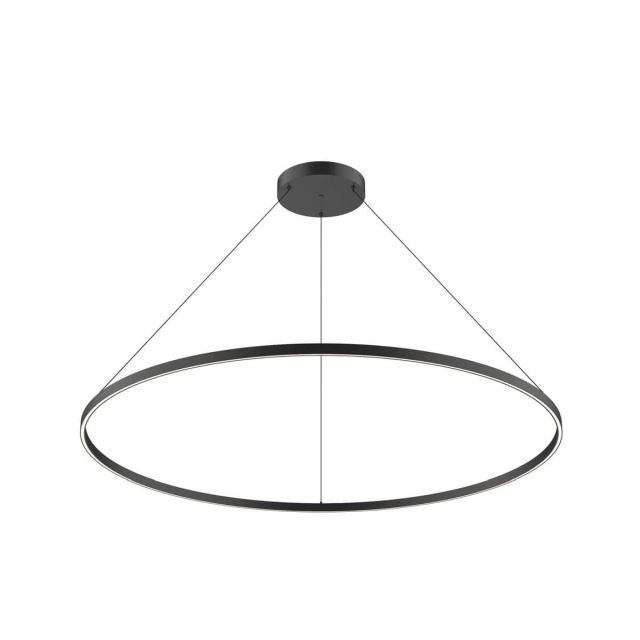Kuzco Lighting PD87760-BK Cerchio 59 inch LED Pendant in Black with Frosted Silicone Diffuser