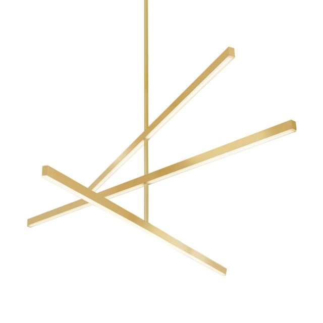 Kuzco Lighting CH10356-BG Vega 56 inch LED Chandelier in Brushed Gold with White Acrylic Diffuser