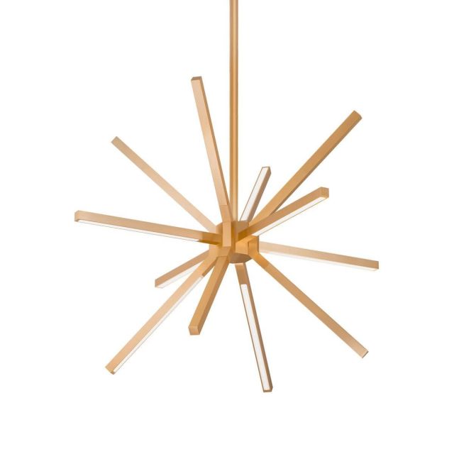 Kuzco Lighting CH14220-BG Sirius 20 inch LED Chandelier in Brushed Gold with White Acrylic Diffuser