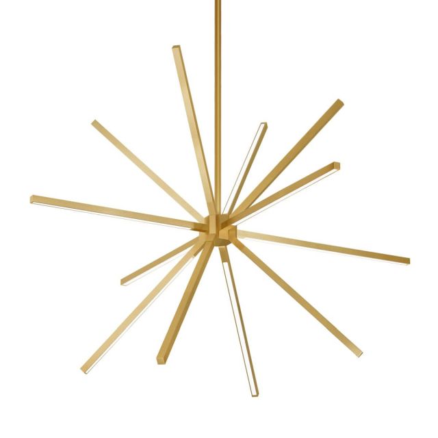 Kuzco Lighting CH14232-BG Sirius 32 inch LED Chandelier in Brushed Gold with White Acrylic Diffuser