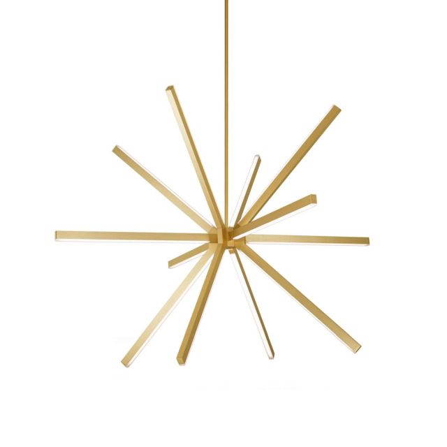 Kuzco Lighting CH14356-BG Sirius 54 inch LED Chandelier in Brushed Gold with White Acrylic Diffuser