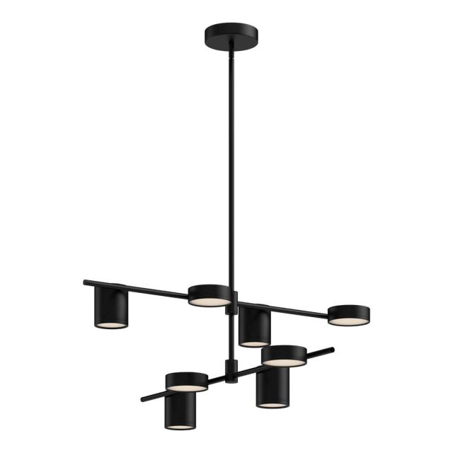 Kuzco Lighting CH96840-BK Jayden 40 inch LED Chandeliers in Black with Frosted Acrylic Diffuser