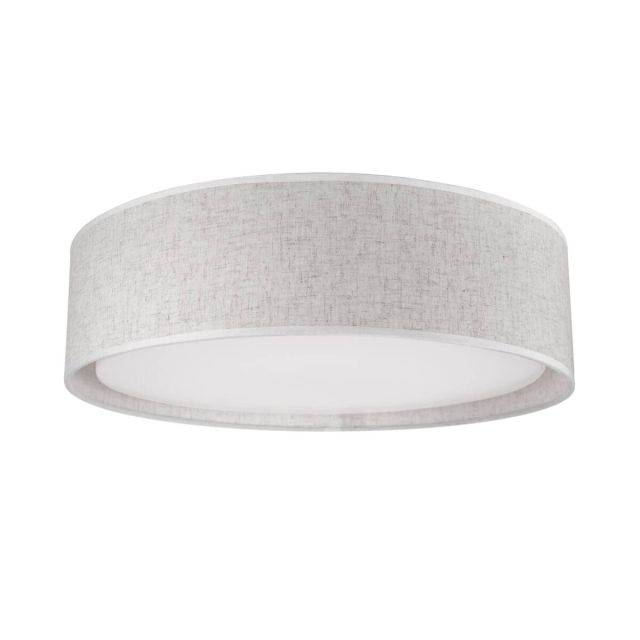 Kuzco Lighting FM7916-BE Dalton 16 inch LED Flush Mount in Beige with Organza Textured Linen Shade and White Acrylic Diffuser