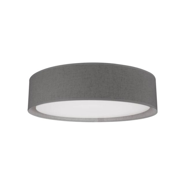 Kuzco Lighting FM7916-GY Dalton 16 inch LED Flush Mount in Gray with Organza Textured Linen Shade and White Acrylic Diffuser