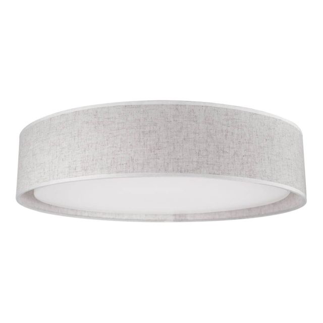 Kuzco Lighting FM7920-BE Dalton 20 inch LED Flush Mount in Beige with Organza Textured Linen Shade and White Acrylic Diffuser