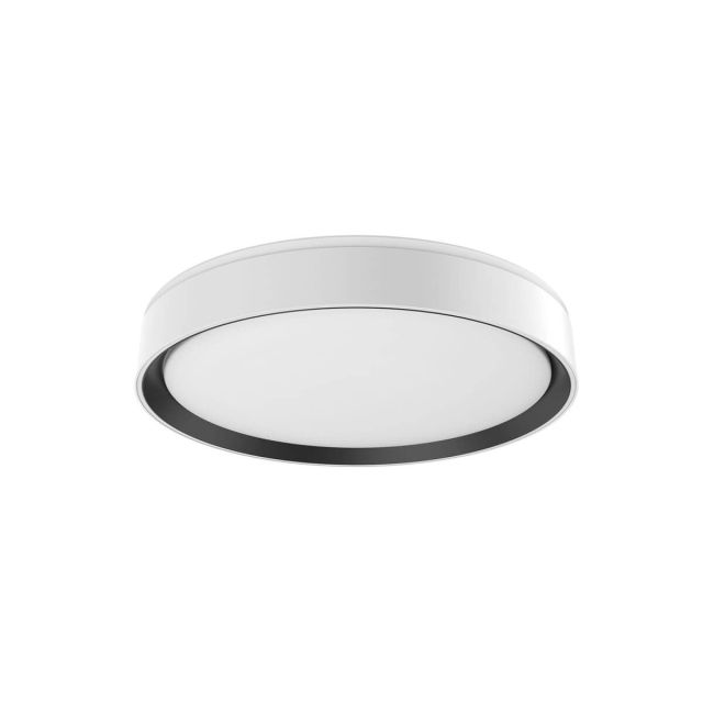 Kuzco Lighting FM43916-WH/BK Essex 16 inch LED Flush Mount in White-Black with Frosted Acrylic Diffuser