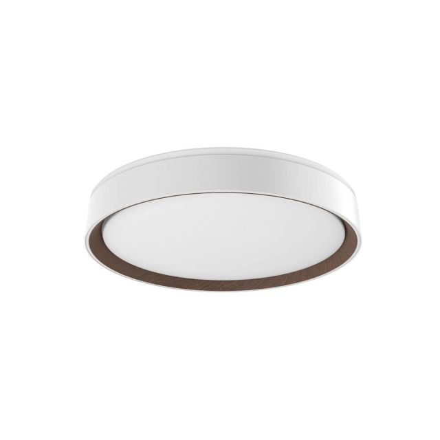Kuzco Lighting FM43916-WH/WT Essex 16 inch LED Flush Mount in White-Walnut with Frosted Acrylic Diffuser
