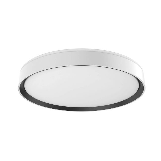 Kuzco Lighting FM43920-WH/BK Essex 20 inch LED Flush Mount in White-Black with Frosted Acrylic Diffuser
