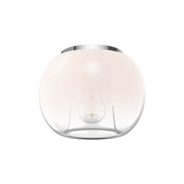Kuzco Lighting FM57508-CH/OP Samar 1 Light 8 inch Flush Mount in Chrome with Transition Opal Glass