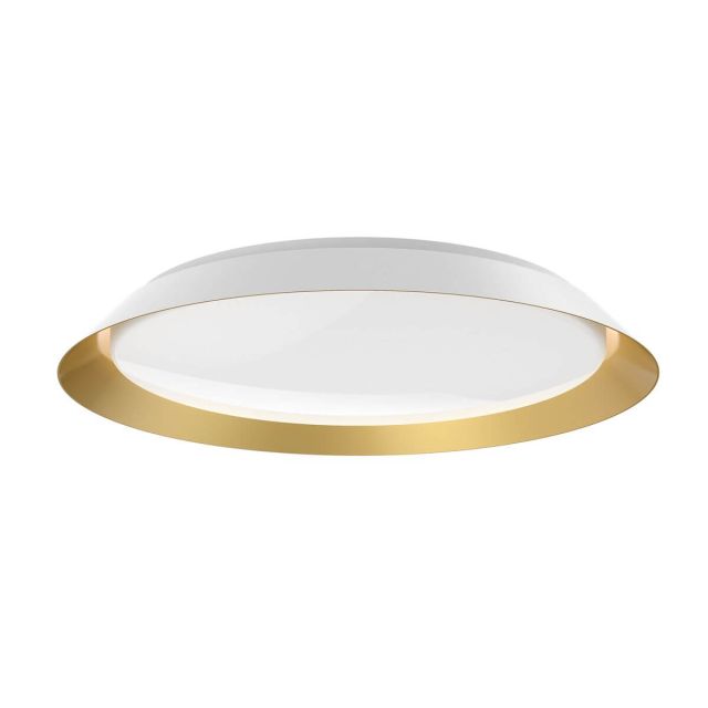 Kuzco Lighting Jasper 23 inch LED Flush Mount in White-Gold with Frosted Acrylic Diffuser FM43423-WH/GD