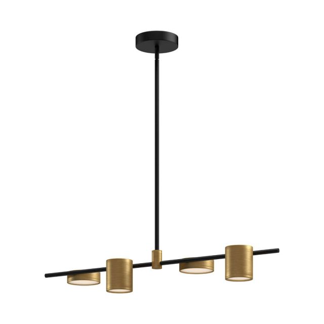 Kuzco Lighting LP96840-BK/BG Jayden 40 inch LED Linear Light in Black-Brushed Gold with Frosted Acrylic Diffuser