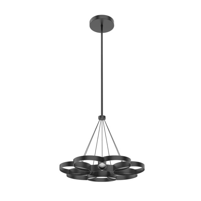 Kuzco Lighting Maestro 26 inch LED Chandelier in Black with Frosted PC Diffuser CH90826-BK