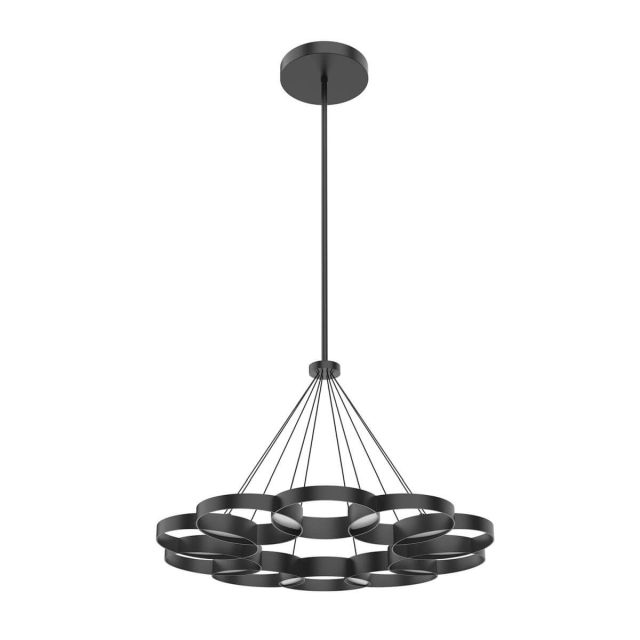 Kuzco Lighting Maestro 32 inch LED Chandelier in Black with Frosted PC Diffuser CH90833-BK