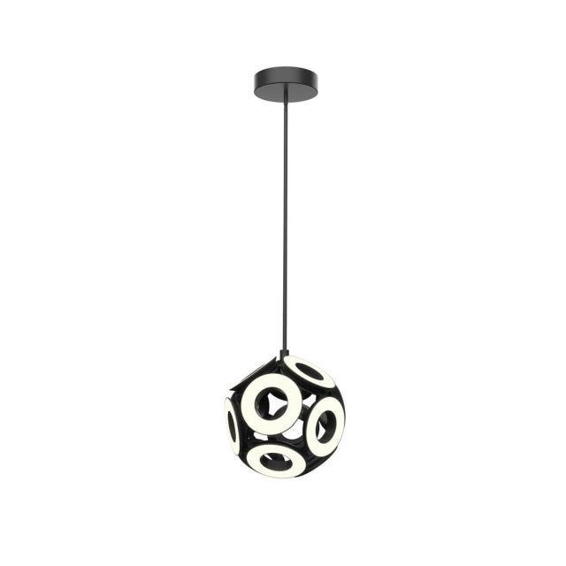 Kuzco Lighting CH51818-BK Magellan 18 inch LED Chandelier in Black with Frosted Acrylic Diffuser