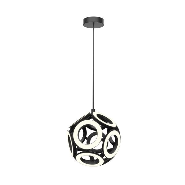 Kuzco Lighting CH51825-BK Magellan 25 inch LED Chandelier in Black with Frosted Acrylic Diffuser