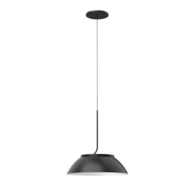 Kuzco Lighting PD51212-BK/WH Magellan 12 inch LED Pendant in Black-White with Spun Aluminum Shade and Frosted Acrylic Diffuser
