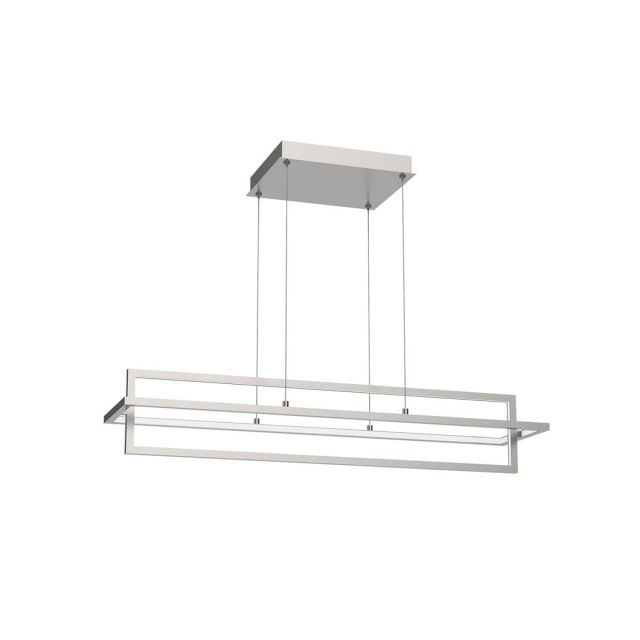 Kuzco Lighting Mondrian 36 inch LED Linear Light in Brushed Nickel with Frosted Acrylic Diffuser LP16236-BN