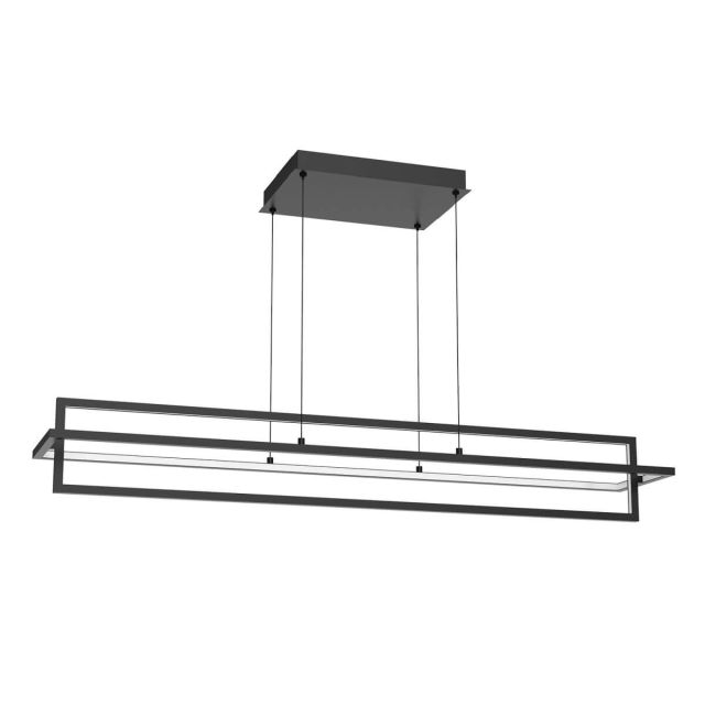 Kuzco Lighting Mondrian 47 inch LED Linear Light in Black with Frosted Acrylic Diffuser LP16248-BK