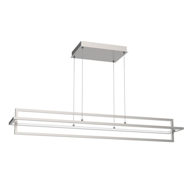 Kuzco Lighting Mondrian 47 inch LED Linear Light in Brushed Nickel with Frosted Acrylic Diffuser LP16248-BN
