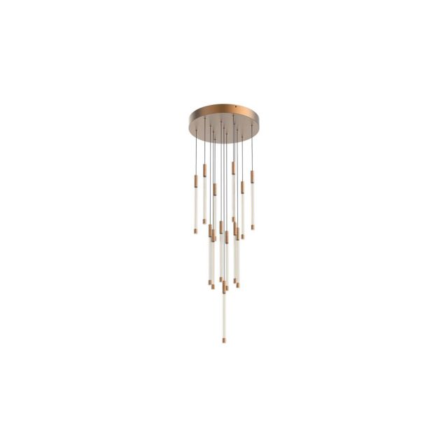 Kuzco Lighting Motif 13 inch LED Multi Pendant in Brushed Gold with Clear Glass MP75113-BG