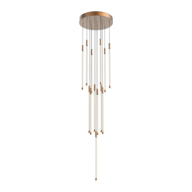 Kuzco Lighting Motif 13 inch LED Multi Pendant in Brushed Gold with Clear Glass MP75121-BG