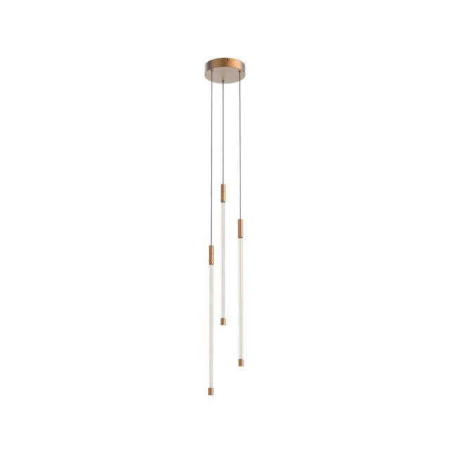 Kuzco Lighting Motif 6 inch LED Multi Pendant in Brushed Gold with Clear Glass MP75221-BG
