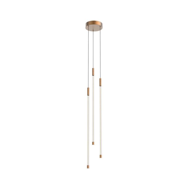 Kuzco Lighting Motif 6 inch LED Multi Pendant in Brushed Gold with Clear Glass MP75227-BG