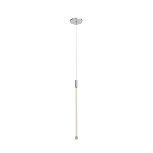 Kuzco Lighting Motif 21 inch Tall LED Pendant in Chrome with Clear Glass PD75021-CH
