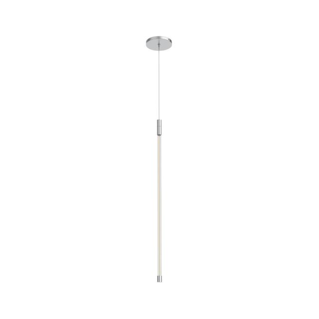 Kuzco Lighting Motif 27 inch Tall LED Pendant in Chrome with Clear Glass PD75027-CH