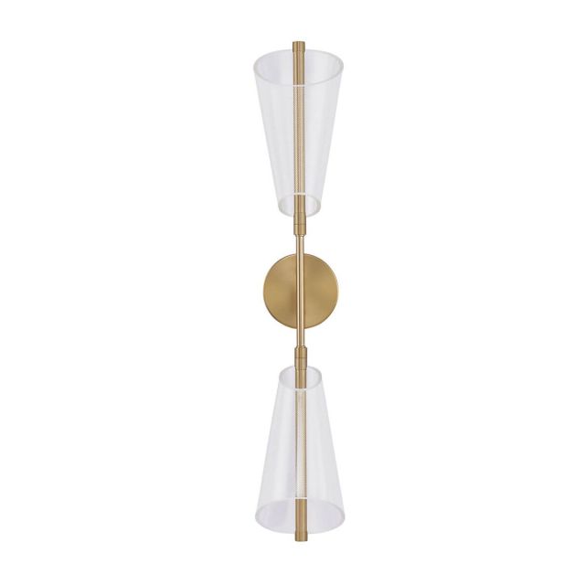Kuzco Lighting WS62629-BG/LG Mulberry 29 inch Tall LED Wall Sconce in Brushed Gold-Light Guide with Clear Acrylic Light Guide Shade and Acrylic Diffuser
