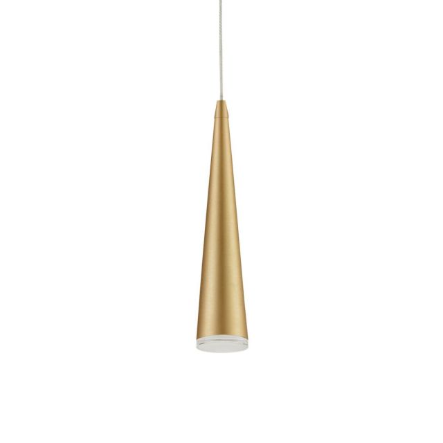 Kuzco Lighting 401214BG-LED Mina 3 inch LED Pendant in Brushed Gold with Acrylic Diffuser