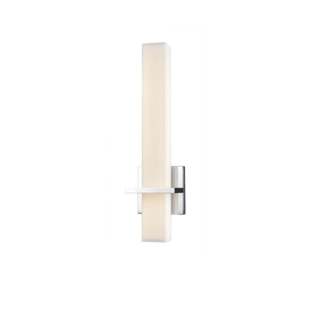Kuzco Lighting WS84218-CH Nepal 18 inch Tall LED Wall Sconce in Chrome with Opal Glass