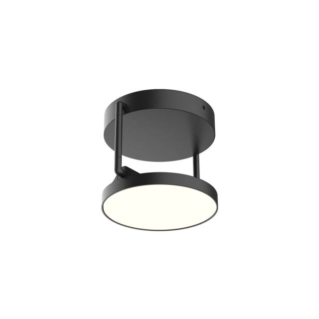 Kuzco Lighting SF72205-BK Novel 6 inch LED Semi-Flush Mount in Black with Acrylic Light Guide Diffuser