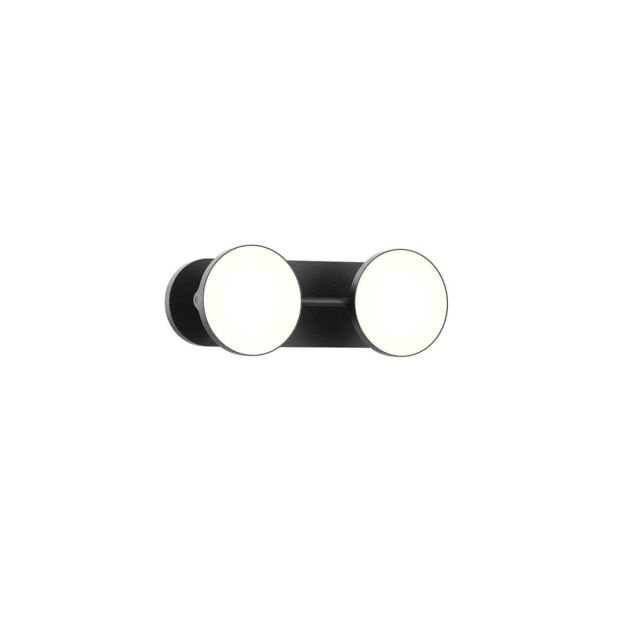 Kuzco Lighting VL72213-BK Novel 13 inch LED Bath Vanity Light in Black with Acrylic Light Guide Diffuser