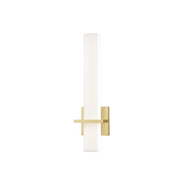Kuzco Lighting WS84218-BG Nepal 18 inch Tall LED Wall Sconce in Brushed Gold with Opal Glass