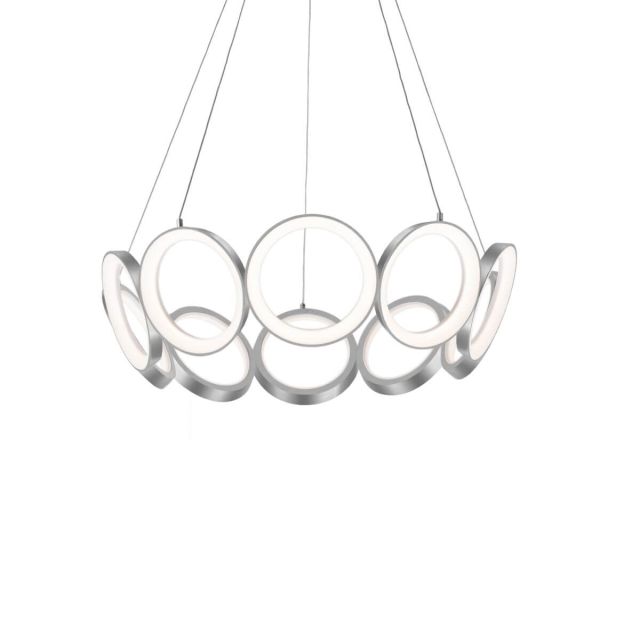 Kuzco Lighting CH94829-AS Oros 29 inch LED Chandelier in Antique Silver with White Acrylic Diffuser
